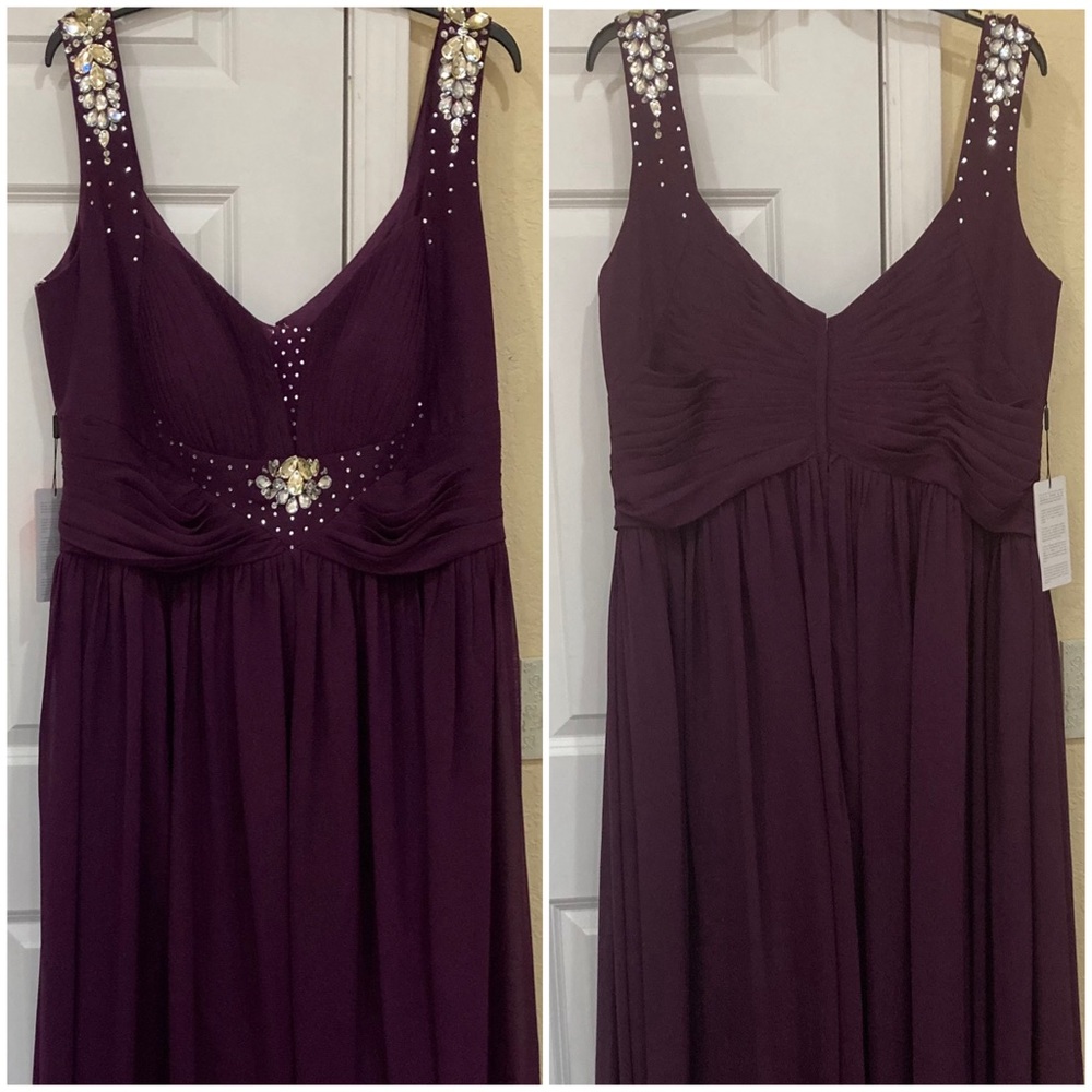 JJ’s House NWT Sz 24 JYHF67335 Grape (Dark Purple) & jeweled bodice / straps
